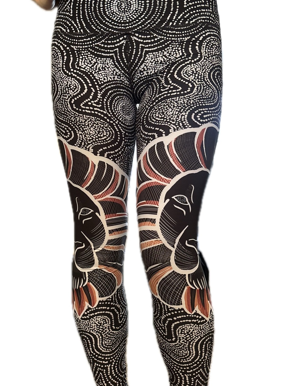Yoga Democracy RARE SOLD OUT PRINT ‘Lions Don’t Sheep’ High Waist Leggings Sz S